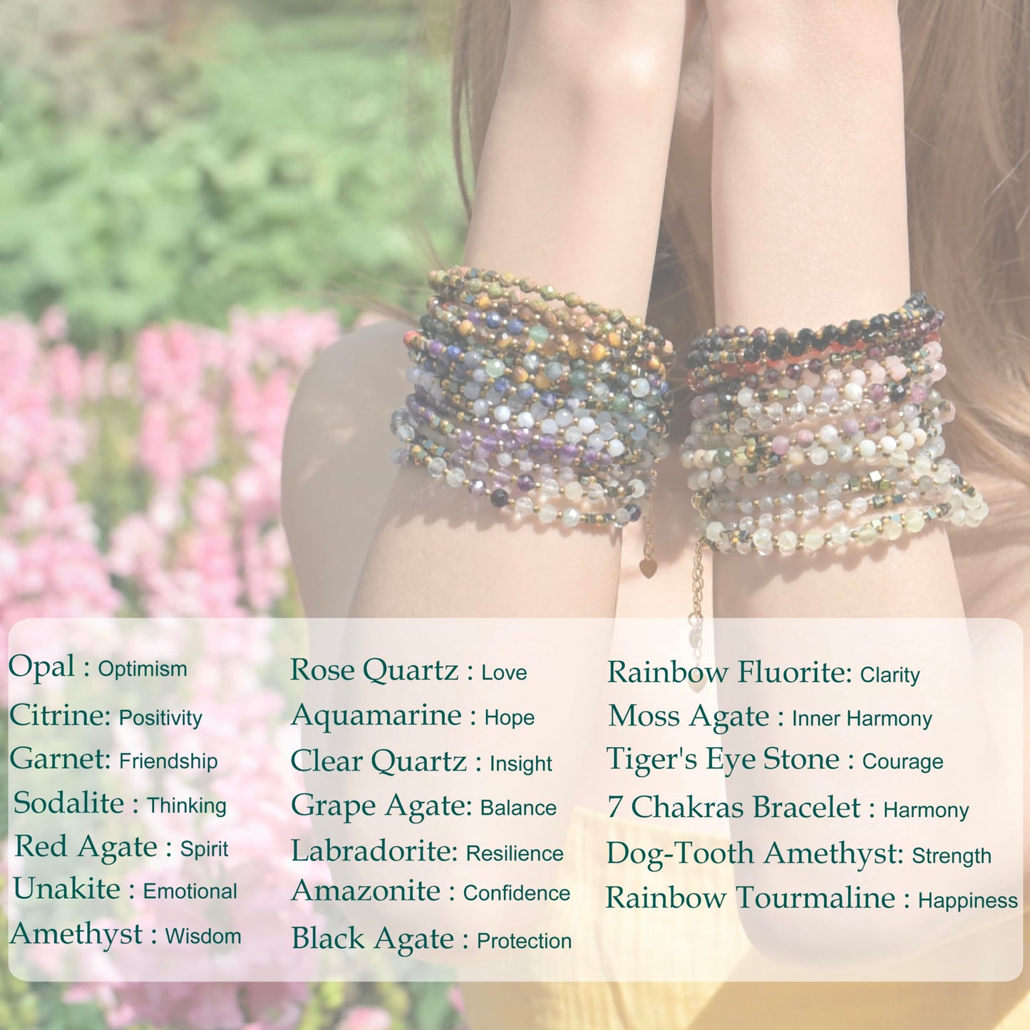 Farfume Grape - Unity - Crystal Beaded Bracelets, Chakra 4mm Natural Stone Beads Bracelets, Gemstone Spiritual Jewelry Gifts for Mother's Day