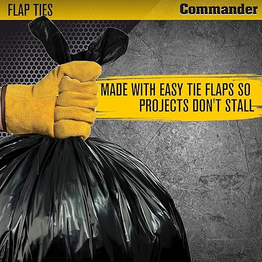 Commander 55 Gallon 2 MIL Heavy Duty Contractor Bags