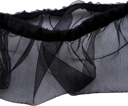 Bird Cage Seed Catcher, Airy Gauze Seeds Bird Cage Cover Guard Dust-Proof Universal Birdcage Accessories Parrot Bird Nylon Mesh Net Cover Stretchy Shell Skirt Traps Cage Basket (XL, Black)