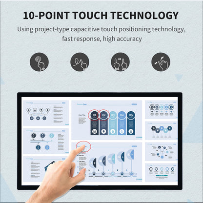 TouchWo 32 inch Interactive Touchscreen Whiteboard, Smart Board with 16:9 Display 1080P, Android 11 Touchscreen Electronic Whiteboard for Office and Classroom, RAM 4G & ROM 32G