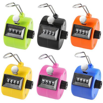 KTRIO Pack of 6 Colors Handheld Tally Counter, 4-Digit Clicker Counter for Knitting Stitch & Golf, Mechanical Pitch Counter for Coaching, Fishing, Lap, People Counting, Fidget & Toddler