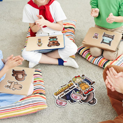 Peryiter 24 Pack Goldilocks and The Three Bears Felt Board Story Sets Precut Flannel Board Figures Stories for Preschool Toddlers Stories Play Activity