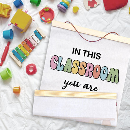 LKETW Inspirational Classroom Poster Hanger Frame 12x16 Inch, Positive Affirmations Motivational Wall Art Posters for Classroom, Inspirational Hanging Banner Decor for Home Kids Room Bedroom