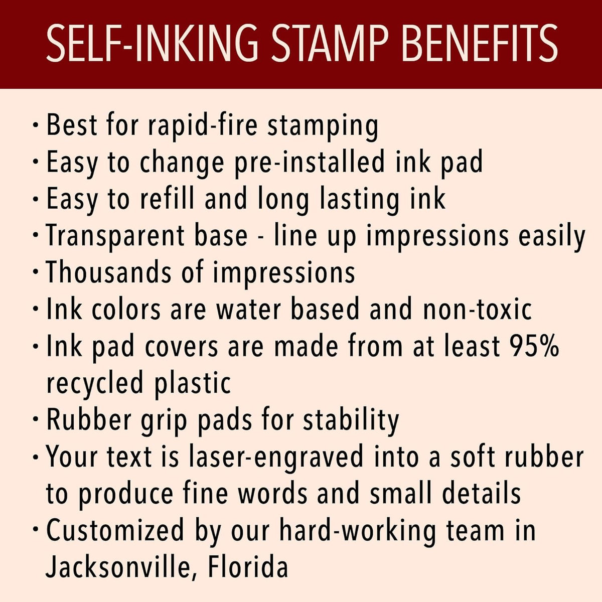 North Dakota Rectangular Notary Stamp | Official State Notary Stamp | Official Seals | Meets State Specifications (North Dakota, Rectangular Stamp)