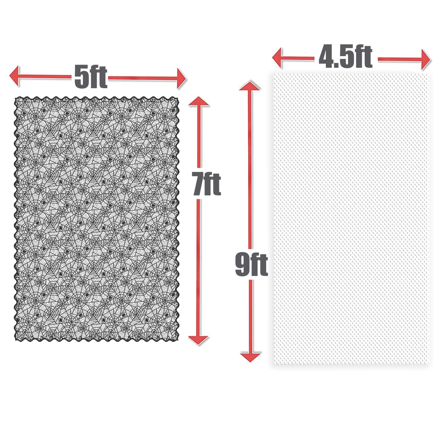 NNTA 2 Pack Halloween Tablecloth Plastic Rectangular Black Spider Web Disposable Table Cover Waterproof Spillproof - Perfect for Halloween Decoration Dinner Party