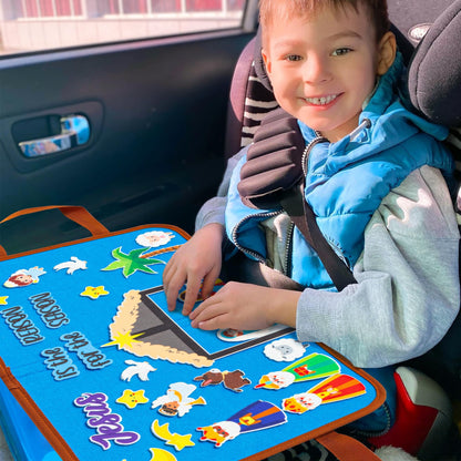 WATINC Travel Felt Board Story Set - 28PCS Portable Felt Board Educational Birthday Gift for Boys & Girls, Themed Storytelling Preschool Early Learning Interactive Play Kit for Toddler (Nativity)