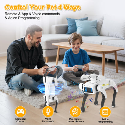 Dingdongwu Robot Dog with Claw - Interactive STEM Pet with Voice Control, 30+ Actions & Remot contol, Durable Design for Kids Age 6+