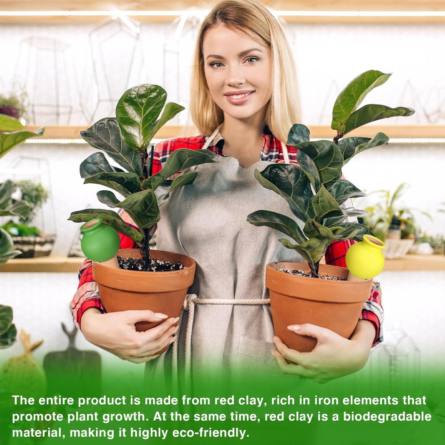 meiyimaoyi 8Pcs Terracotta Self Watering Devices Premium Self Ceramic,Automatic Watering Water Seepage Device for Vacation Care,Garden/Office/Outdoor/Indoor Plant Decoration