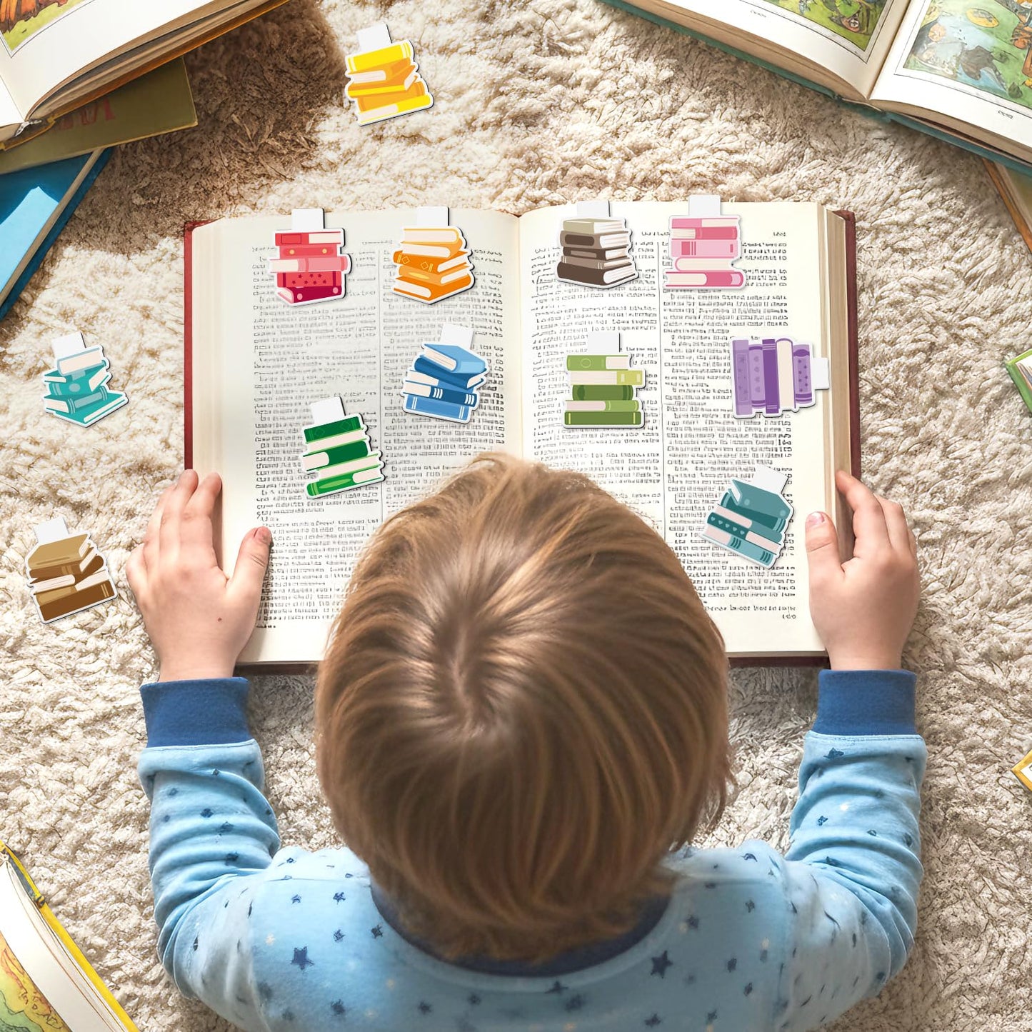 Yopyame Cute Magnetic Bookmarks Bulk - 36PCS Book Tracker Magnetic Bookmarks 12 Bookshelf Design Bookmark for Book Lovers Kids Double Sided Reading Page Markers for Adults Reading Lovers Classroom