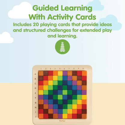 PlanToys® 100 Counting Cubes Wooden Montessori Math and Sorting Set | Early Numeracy, Colour Matching, Pattern Making and Logic Exploration | Eco Friendly Educational Cubes for Hands On Learning