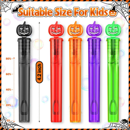 SpringFlower Halloween Party Favor for Kids, 400 Pcs Halloween-Themed Mini Bubble Wands for Halloween Party Favor Supply Goodie Bags Prefilled, Classroom Rewards, Halloween-Themed Toys Gifts for Kids