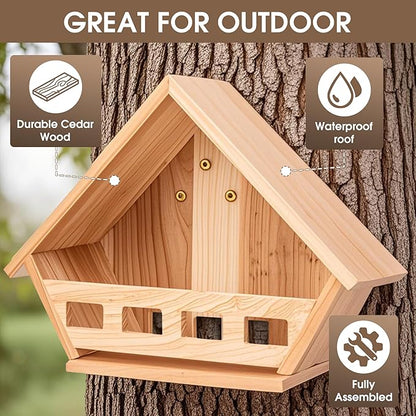 SWANGSA Cedar Mourning Dove Nesting Box, Birdhouses for Outdoor Doves and Other Small Birds