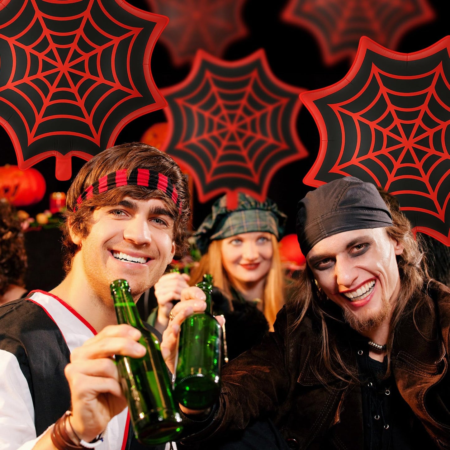 Soulchen 25" Spider Birthday Party Balloon Cartoon Characters Themed Party Decor Foil Large Spider Webs Balloons for Cartoon Carnival Theme Birthday Decorations(12 Pack,Black)