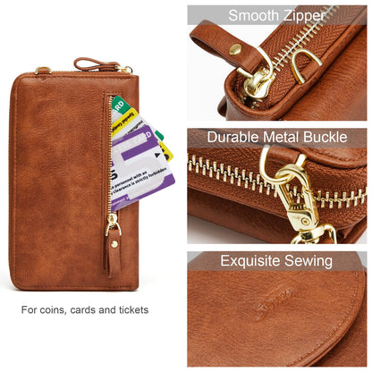 S-ZONE Small Crossbody Bags for Women Cell Phone Purse RFID Blocking Wallet Purses with Credit Card Slots