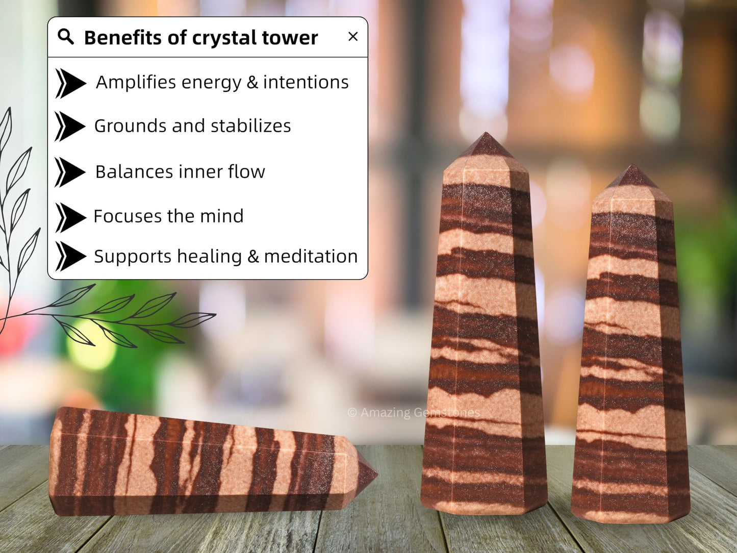Amazing Gemstone Narmada Shiva Lingam Crystal Towers ~ Natural Healing Crystal Point Obelisk for Reiki Healing and Crystal Grid (3" to 4" INCH)