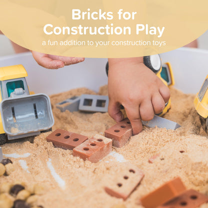 Inspire My Play 25 Mini Silicone Building Bricks for Construction Play Bin - Creativity Sensory Bin Filler
