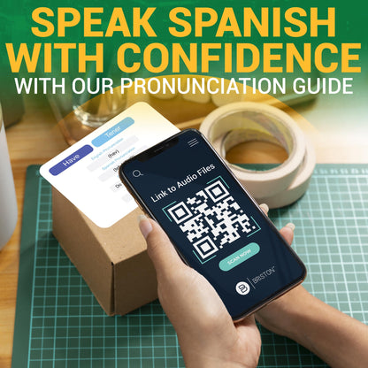 Briston Spanish Vocabulary Flash Cards – 600 English to Spanish Flashcards with Example Sentences & Pronunciations – Language Learning Cards for Kids & Adults, Classroom, Homeschool Study Set