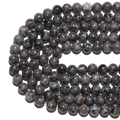 8mm Natural Flame Yooperlite Gemstone Beads Polished Round Smooth Stone Beads for Bracelets Jewelry Making 15inch Loose Beads