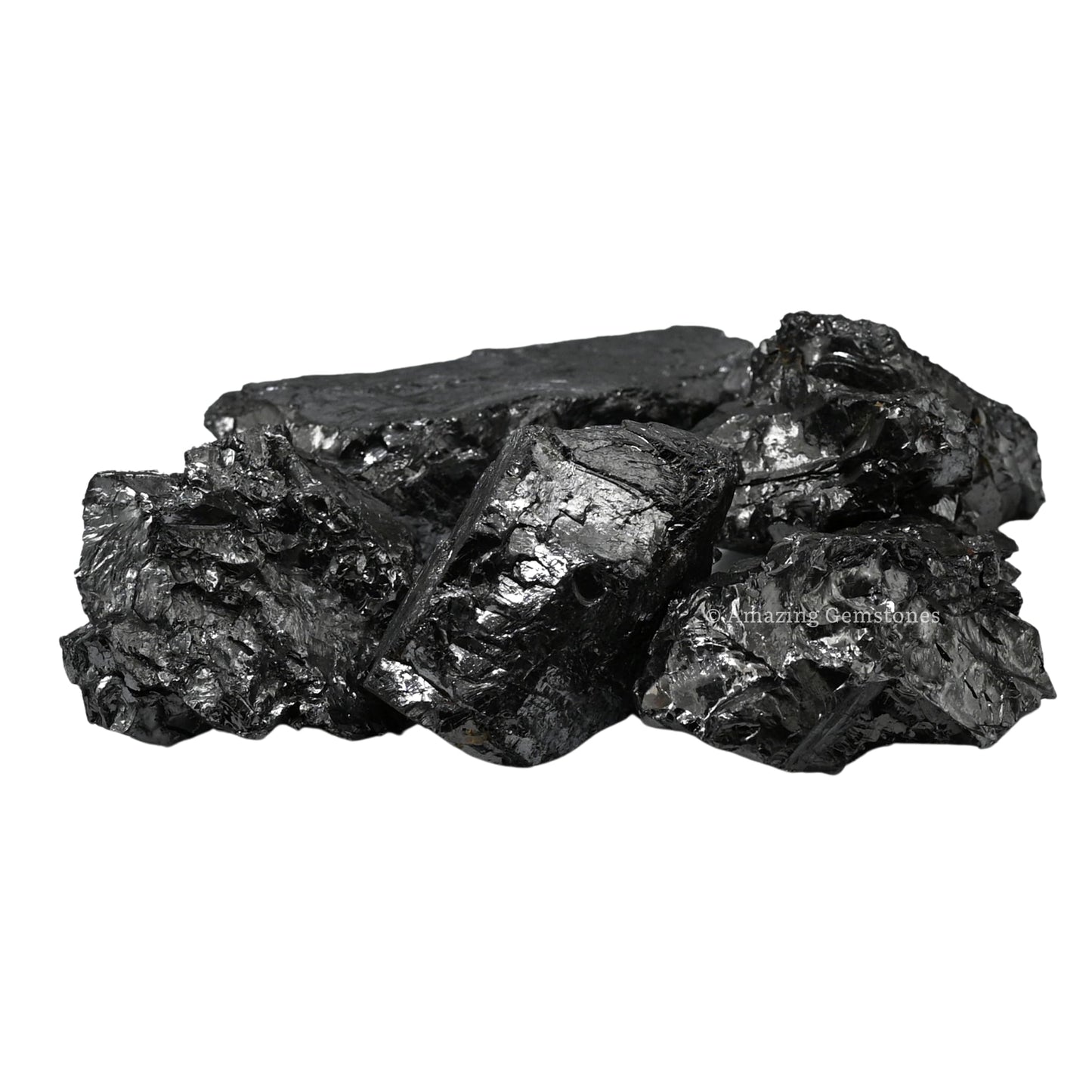 Amazing Gemstone Elite Shungite Raw Crystals and Healing Stones, 2 Pieces Natural Rocks for Tumbling and DIY Raw Stones and Crystals