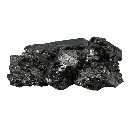 Amazing Gemstone Elite Shungite Raw Crystals and Healing Stones, 2 Pieces Natural Rocks for Tumbling and DIY Raw Stones and Crystals