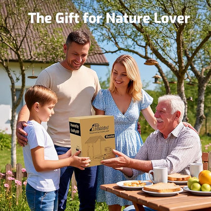 Smart Bird Feeder with Camera, 2.5K Ultra-HD Live Stream Bird House Camera, Free AI Identify Bird Species, Solar Powered Bird Feeder with 2.4L Large Capacity, Gift for Men Women Bird Lovers