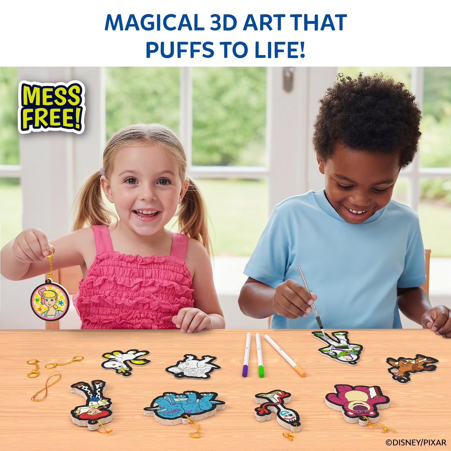 Skillmatics Disney•Pixar Toy Story Aqua Puffs - 3D Art Kit, Mess-Free Paint by Number Craft for Kids, DIY Color & Inflate Activity, Travel Toys & Gifts for Ages 4, 5, 6, 7, 8, 9, 10, 11, 12