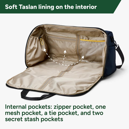 Halfday Convertible 2-in-1 Premium Garment Duffel Weekender Bag 45L: Wrinkle-Free Travel (Hanging Suit Compartment, Shoe Pockets, Trolley Sleeve), Balistic Nylon Carry-on, Pacific