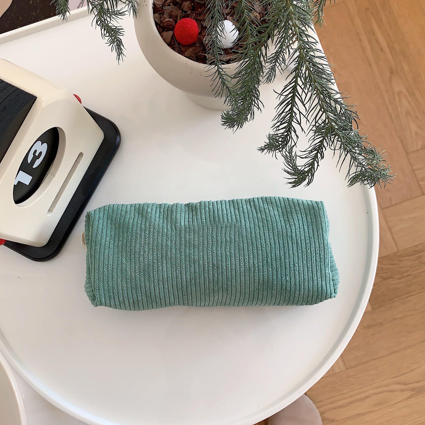 OZAOZ Cute Pencil Case Aesthetic Student Pencil Pouch Coin Pen Pouch Cosmetic Bag Office Stationery Organizer For Kids Teen School (Green)