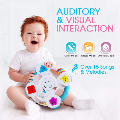 BEST LEARNING My Spin & Learn Steering Wheel - Interactive Educational Toys for 6 to 36 Months Old Babies & Toddlers - Learn Colors, Shapes, Feelings & Music - Birthday Gifts for Children
