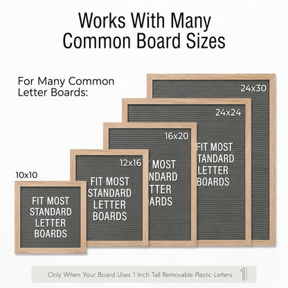 1 Inch Plastic Letter Board Letters, 312 PCS White Replacement Letters and Numbers, Compatible with 1-Inch Letter Grooves for Felt and Directory Boards, Letters Only