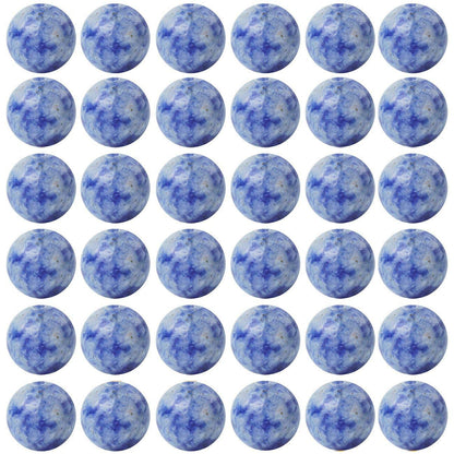 Natural Stone Beads 100pcs 6mm Blue White Sodalite Round Real Stone Beading Loose Gemstone Hole 1mm DIY Charm Smooth Beads for Bracelet Necklace Earrings Jewelry Making (Blue White Sodalite, 6mm)