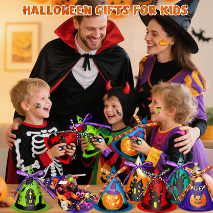 234 PCS Halloween Party Favors for Kids,24 Pack Witch Hat Shaped Goodie bag Stuffers with Non-Candy Trick Or Treat Toys Bulk,Goodie Bags Basket Stuffers,Classroom Favors Gifts for Boys Girls