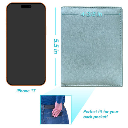 Chambray RFID Genuine Leather Passport Wallet