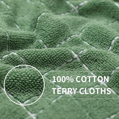 Homaxy 100% Cotton Terry Kitchen Towels, Checkered Designed, Soft and Super