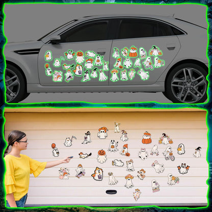 Motipuns 30 Pcs Halloween Diamond Painting Magnets Kits Diamond Art Fridge Magnet Refrigerator Sticker for Beginners Kid Adults Home Decors DIY Art Craft Gifts (Scary)