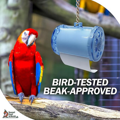 Sweet Feet & Beak Shred Master - Perfect Bird Cage Toy for All Birds - Shredding & Engagement - Safe, Non-Toxic, Easy to Install Parrot Cage Accessories - Large