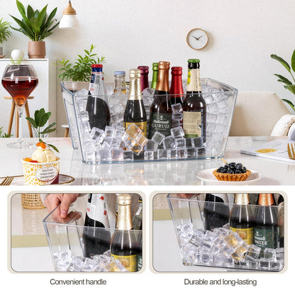 15L Ice Bucket for Parties, 2 Pcs, (15.7x11.8x6.7 in)