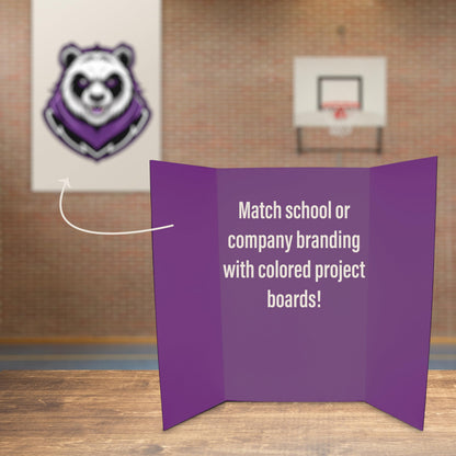 Flipside Products 36” x 48” Project Boards for Presentations, Science Fair, School Projects, Event Displays and Trifold Picture Board, Proudly Made in USA - Purple - 10 Pack