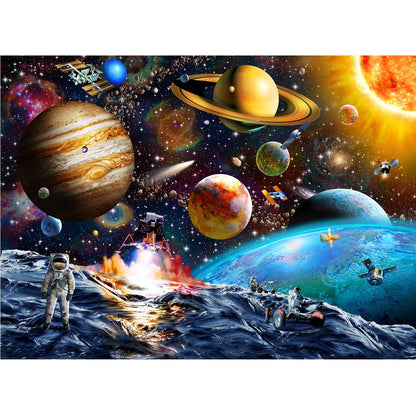 Puzzles for Kids Ages 8-10 Year Old - Solar System Planets, 200 Pieces Spacewalk Jigsaw Puzzles for Kids Ages 6-8, Learning Educational Toys for Boys and Girls