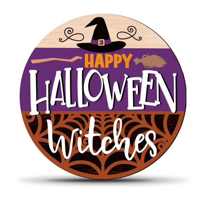 Beshoul Halloween Desk Decorations for Home, Witch Hat Gifts for Women Friends Coworkers, Web Witches Table Decor for Bedroom Living Room Bathroom - D03