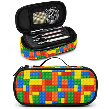 Droerfes Brick Pencil Case Pencil Pouch Large Capacity Pen Bag School Office Organizer Stationery Storage Box For Girls Boys Teen Kids
