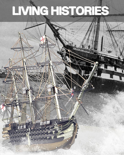 Piececool 3D Metal Puzzles for Adults, HMS Victory Battleship Model Kits Crafts for Adults to Build DIY Models Puzzles, Ideal Creative Great Gift for Family Time Home Decor- 389Pcs