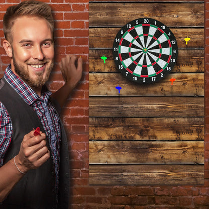 Hahafelt 36 x 24 x 0.5 Inch Felt Wood Grain Dart Board Wall Protectors Square Dart Board Backing Tiles Dartboard Backboard Cork Backboards Alternative (Grain)