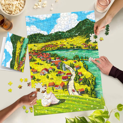 TangMosaic Puzzles for Adults 1000 Pieces, Jigsaw Puzzle for Adults, Fun Challenging Puzzle, Mountain Top Calm Puzzles Game, Interlock Perfectly No Dust, Gifts for Easter Mother’s Day