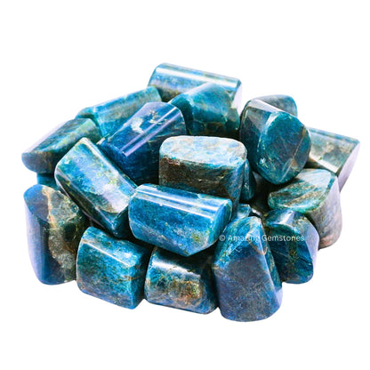 Amazing Gemstone Apatite Crystals and Healing Stones Tumbled - 1000+ Carats, Natural Healing Stones for Energy Balance, Stress Relief - Premium Polished Gems Rocks for Meditation and Wellness