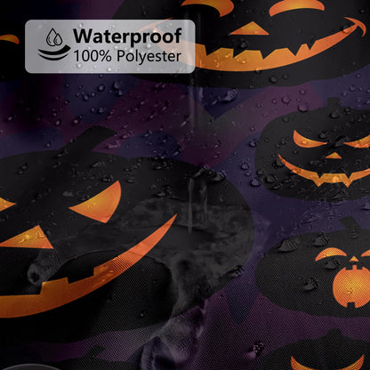 MEHOFOND Halloween Pumpkin Shower Curtain - Evil Purple Fall Bathroom Decor - Washable Durable Fabric 72x72 Inch