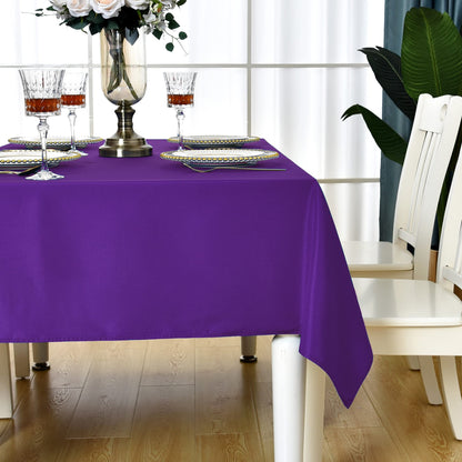 KAIPHO Purple Rectangle Tablecloth Waterproof Stain Resistant Wrinkle Free Table Cloth 210GSM Polyester Wipeable Table Cover for Party, Banquet, Indoor and Outdoor - Rectangular/Oblong, 60 x 84 inch