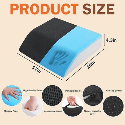ROYALAY Hip Cushion Post Surgery with Breathable Cover, Memory Foam Hip Replacement Kit After Surgery, Seat Cushion with Anti-Slip Bottom, Chair Cushions for Elderly
