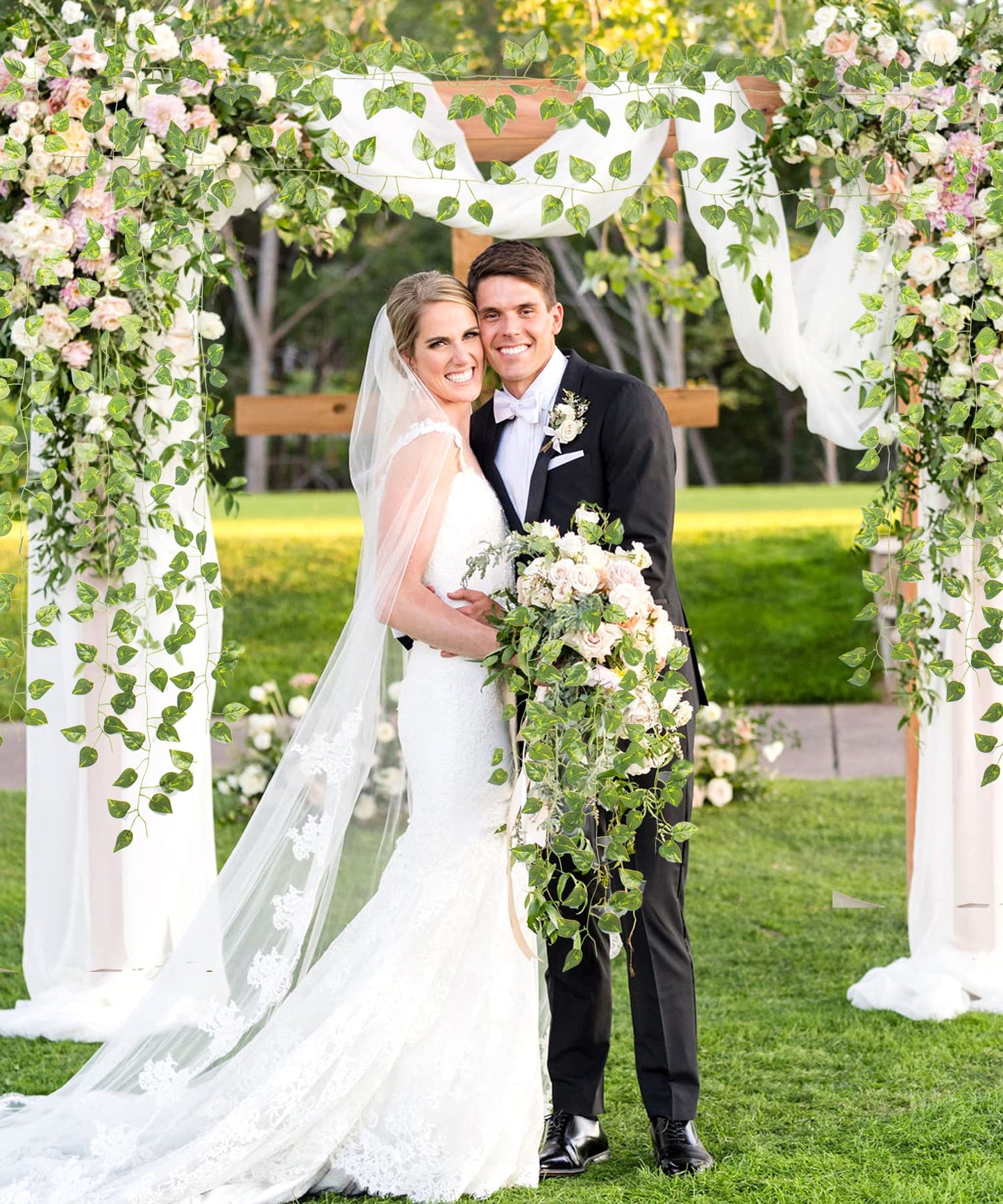 24 Pack 173ft Artificial Ivy Vines Fake Garland Leaves Plants Hanging Greenery Garland for Bedroom Wedding Party Garden Wall Decoration