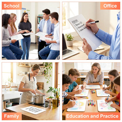 HOUYEE 16 Pack Small White Board Dry Erase Boards, 9 x 12 Inch Double Sided Mini Dry Erase LapBoards with 16 Erasable Pen & 16 Erasers, Handheld Whiteboards Suitable for Offices, Homes, Classrooms